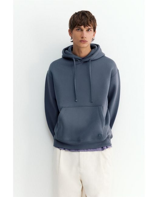 Felpa Basic Con Cappuccio di Pull&Bear in Blue da Uomo