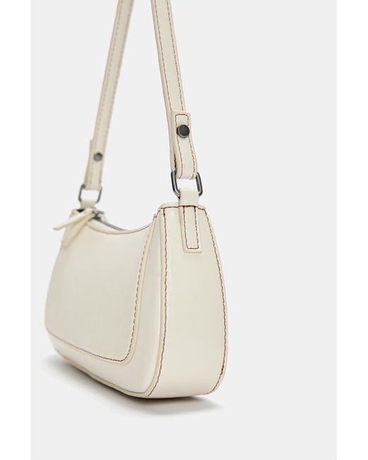 Pull&Bear White Shoulder Bag With Seam Details