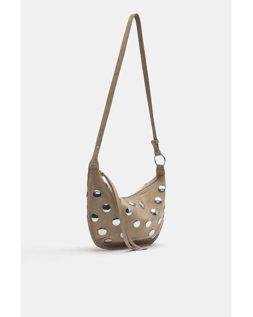Pull&Bear Blue Studded Shoulder Bag
