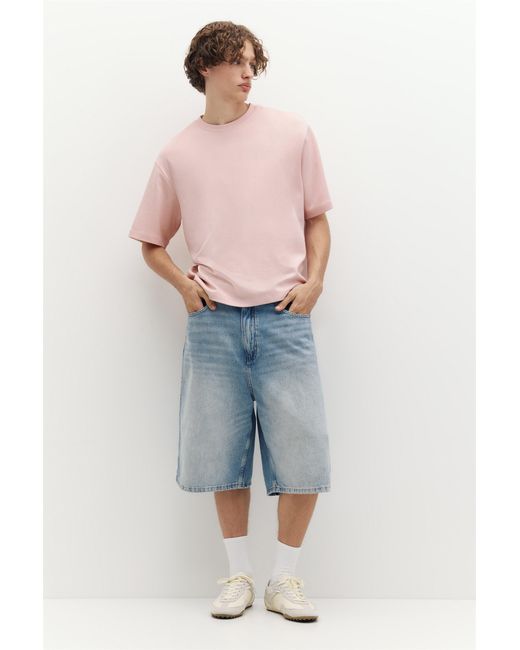 Pull&Bear Pink Boxy Interlock T-Shirt for men
