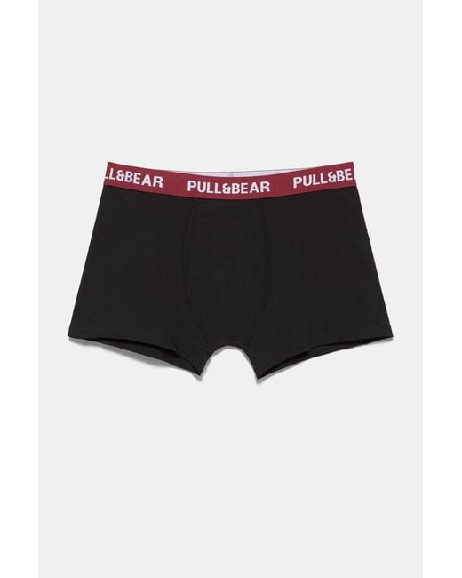 Pull&Bear 3-Pack Boxershorts in het Black voor heren