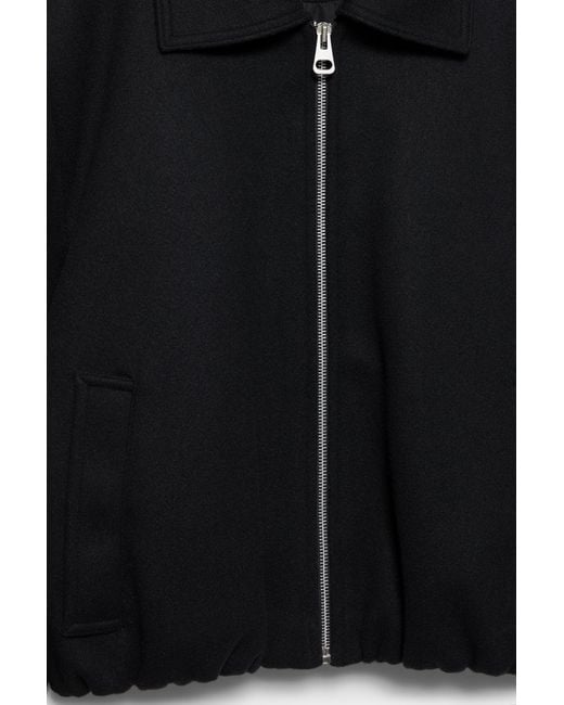 Pull&Bear Zacht Ballonjack Van Vilt in het Black