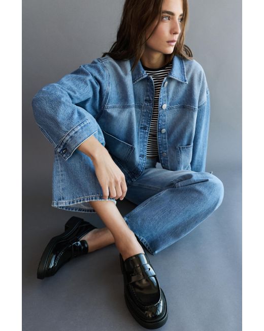 Pull&Bear Instappers Met Blokhak in het Blue