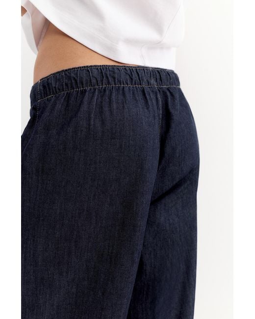 Pull&Bear Blue Low-Rise Jogger Jeans