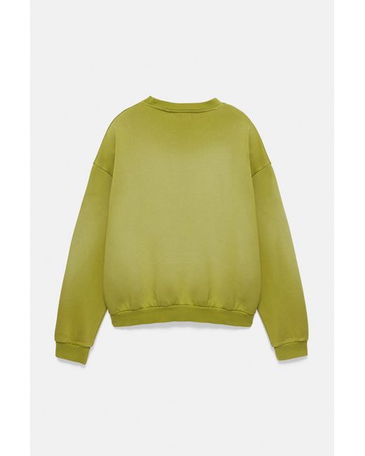 Sweat Effet Délavé Brodé Pull&Bear pour homme en coloris Green
