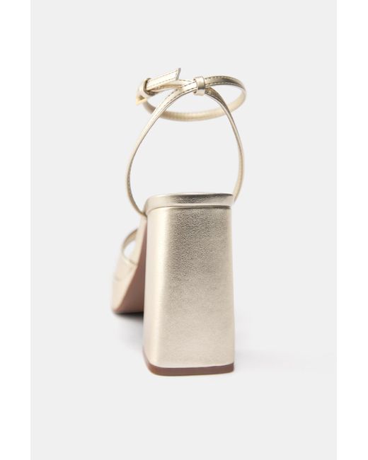 Pull&Bear White Platform High-Heel Sandals