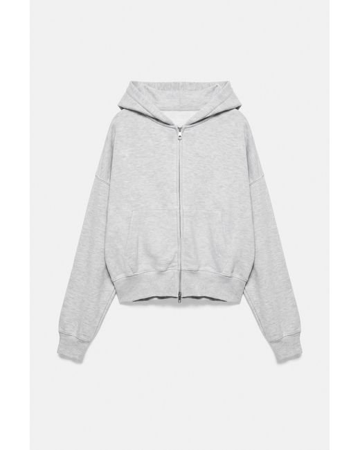 Sweat À Capuche Zippé Pull&Bear en coloris Gray