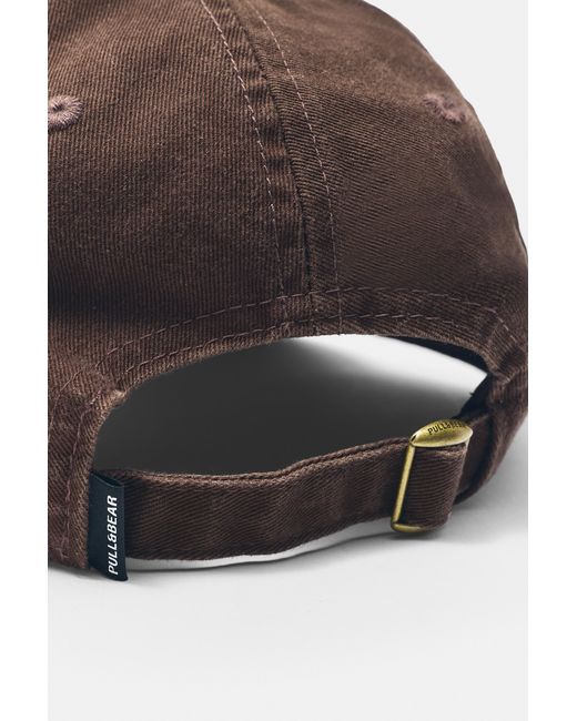 Pull&Bear Basecap Mit Stickerei Savoring in Brown für Herren