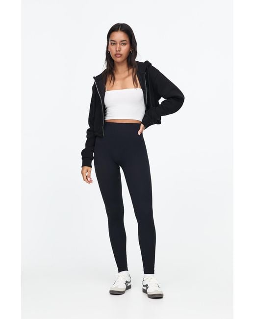 Pull&Bear Blue Seamless Ribbed Leggings