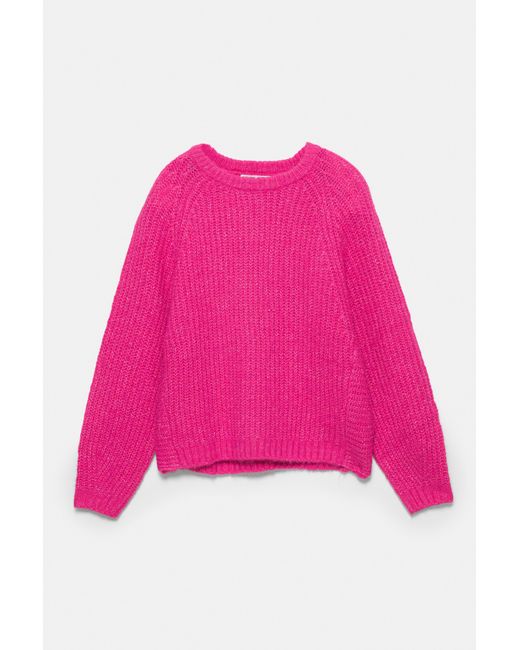 Pull&Bear Pink Purl Knit Sweater