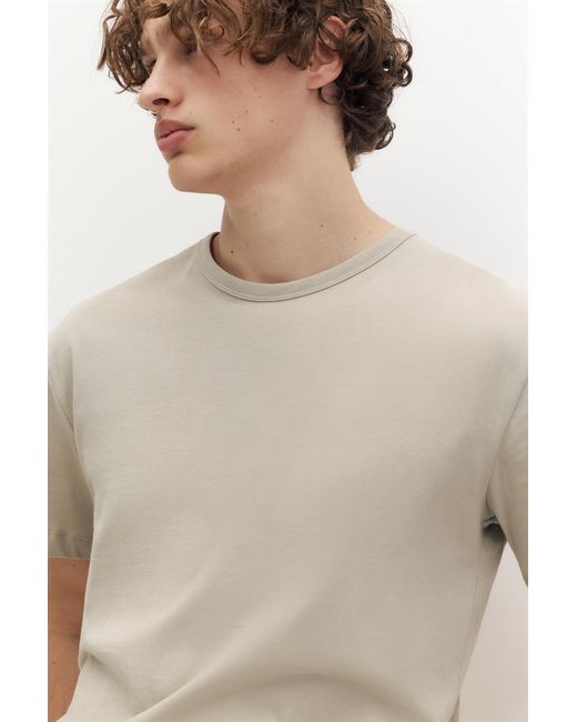 Pull&Bear Natural Slim Fit Basic T-Shirt for men