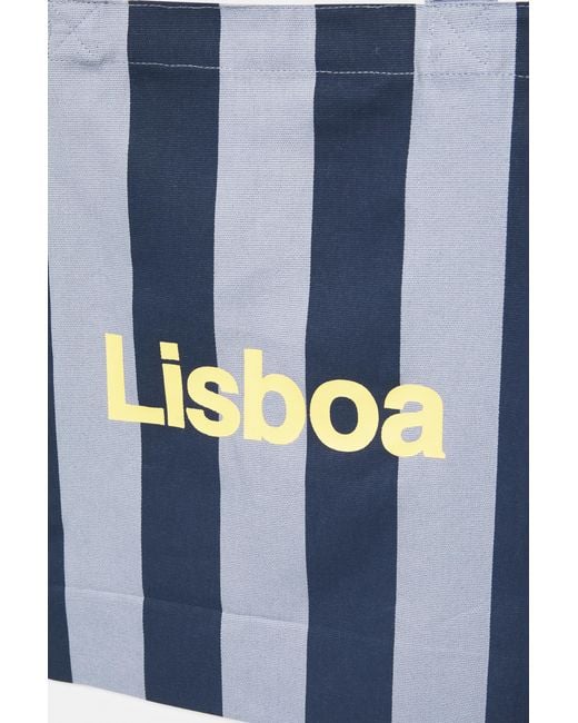 Tote Bag A Righe Città di Pull&Bear in Blue