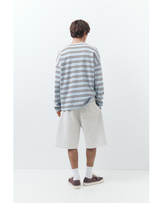 Pull&Bear Skater Joggingbermuda Met Wijde Pijpen in het Blue voor heren