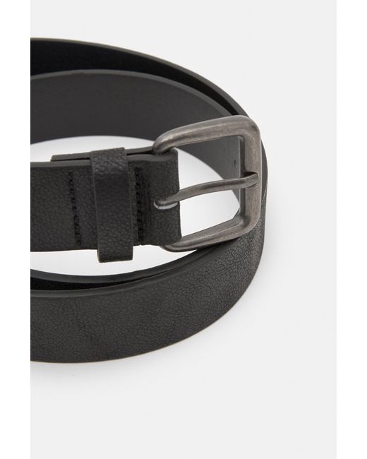 Pull&Bear Black Leather Effect Belt for men