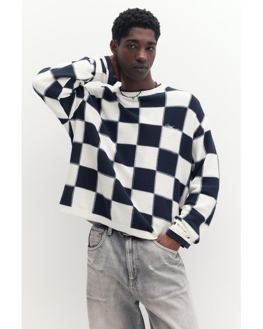 Pull À Carreaux Stwd Pull&Bear pour homme en coloris Gray