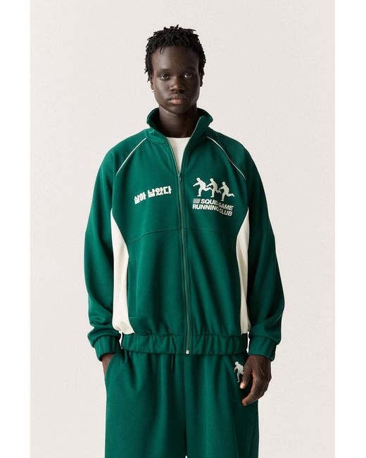 Pull&Bear Green Squid Game Tracksuit Jacket for men