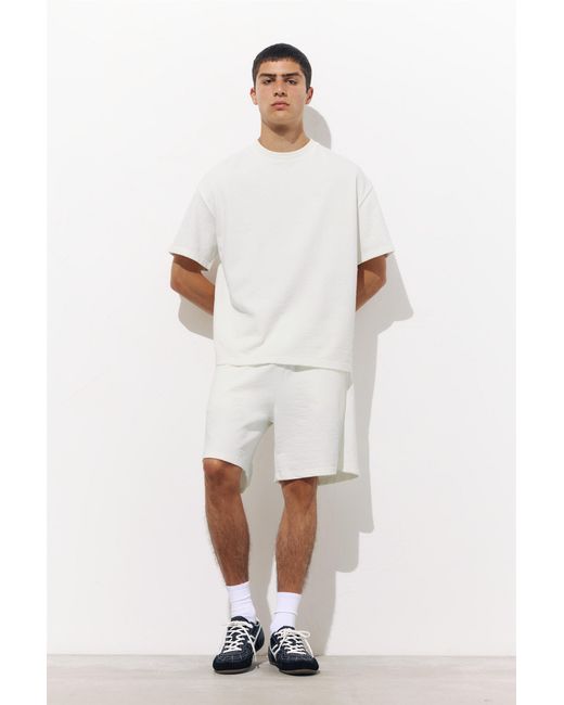 Pull&Bear White Bermuda Short Sweatpants for men