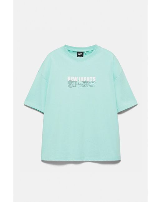 Pull&Bear Green Stwd Studio T-Shirt for men