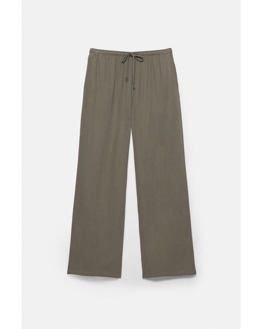 Pull&Bear Multicolor Flowy Trousers With Linen