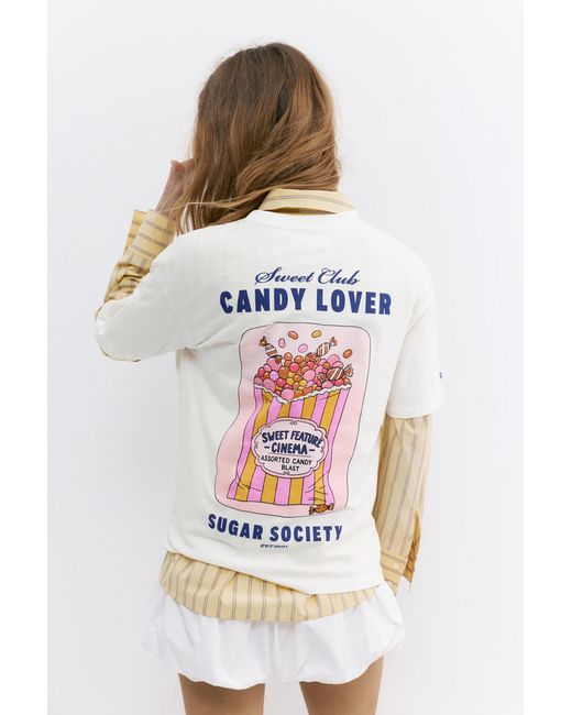 Pull&Bear White Candy Lover T-Shirt