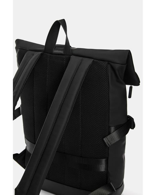 Pull&Bear Blue Rubberised Backpack for men