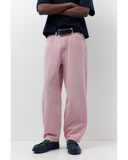 Pull&Bear Blue Baggy Jeans for men