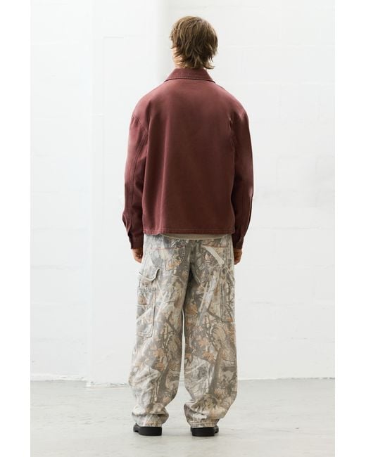 Pull&Bear Overshirt Met Rits in het Brown voor heren