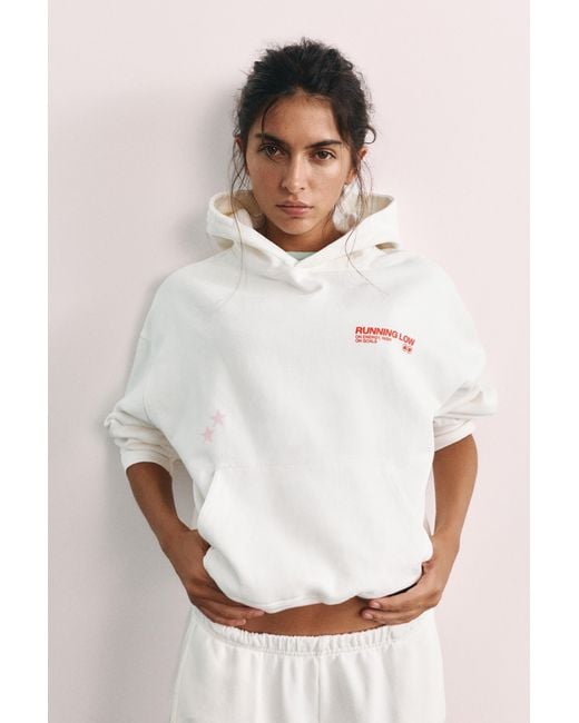 Sweat À Capuche Graphique Running Pull&Bear en coloris White