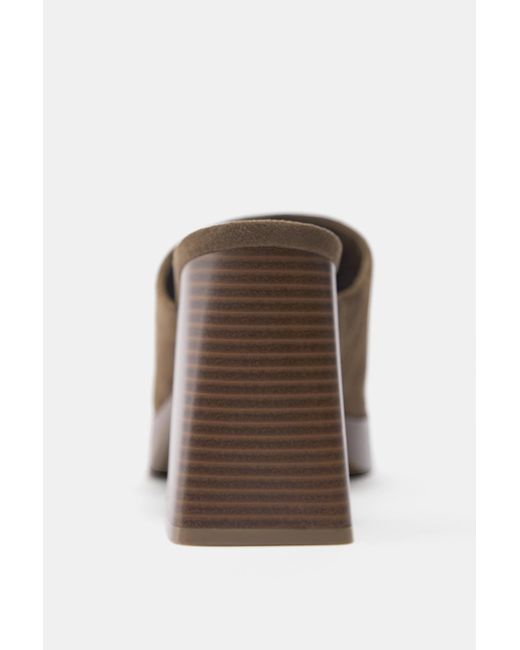 Pull&Bear Brown Clogs Mit Absatz