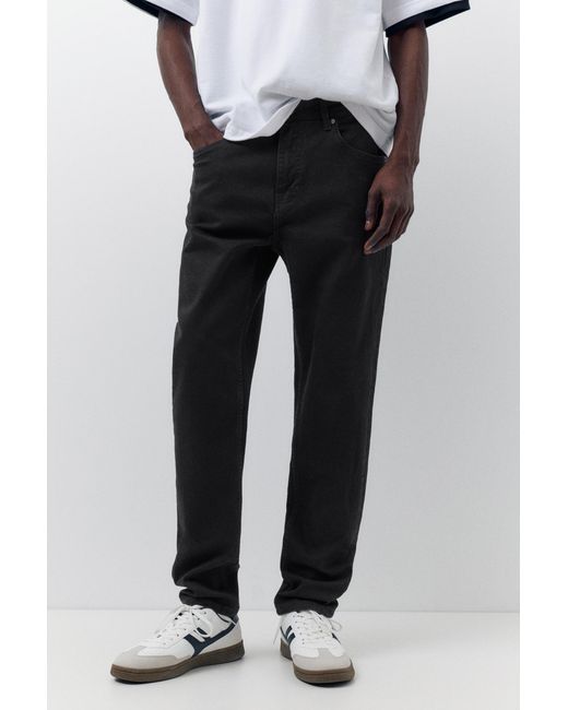Pull&Bear Black Slim Fit Jeans for men