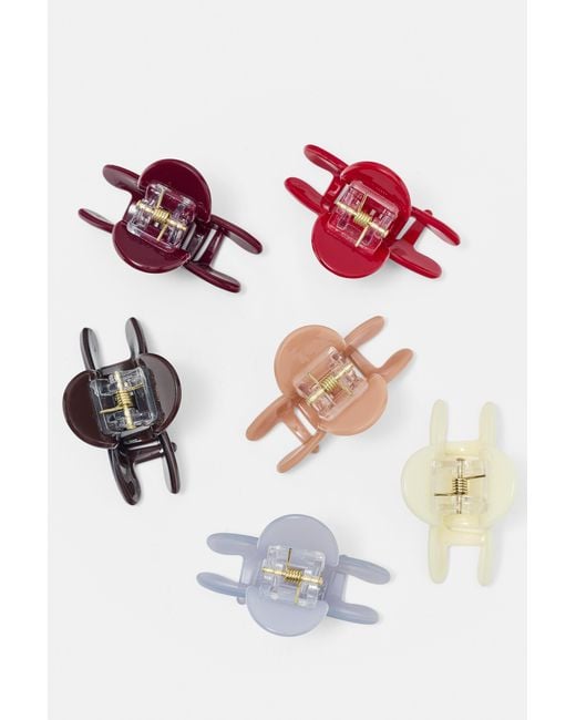 Pull&Bear Brown 6Er-Pack Mini-Haarspangen