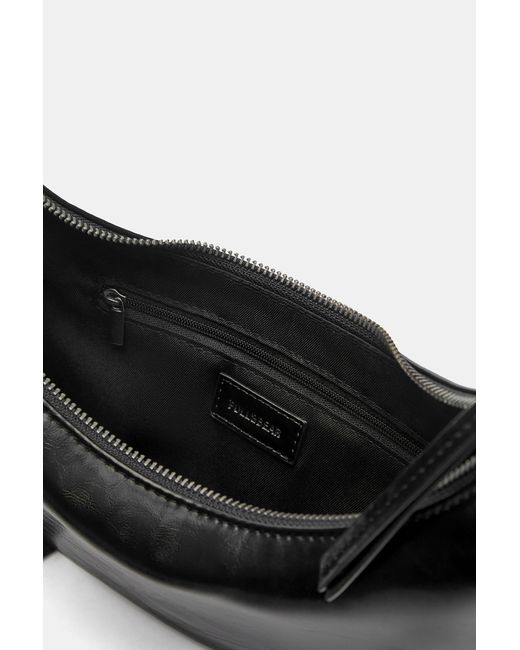 Pull&Bear Black Shoulder Bag With Buckle Detail