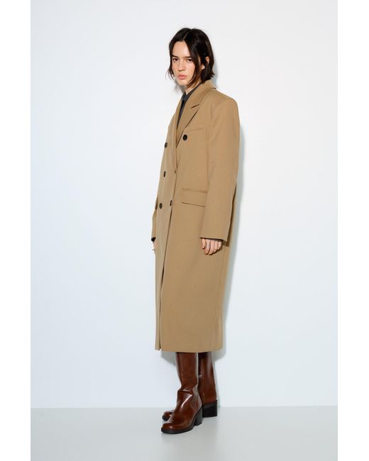 Pull&Bear Gray Long Camel Coat