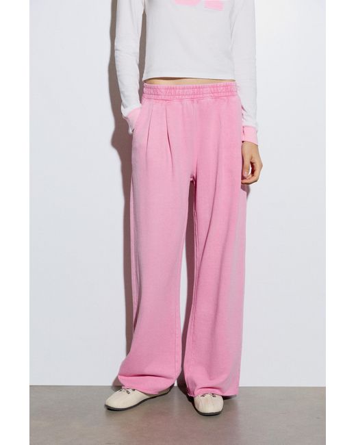 Pull&Bear Pink Jogginghose Mit Weitem Bein