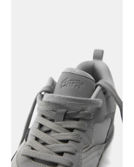 Pull&Bear Gray Stwd Multi-Piece Trainers for men