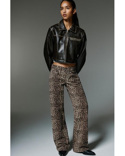 Pull&Bear Multicolor Straight-Leg Jeans With Star Studs