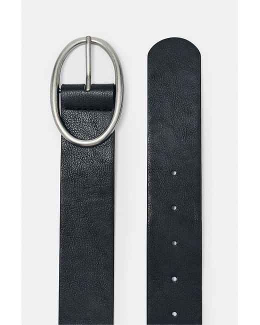 Pull&Bear Blue Oval Buckle Belt