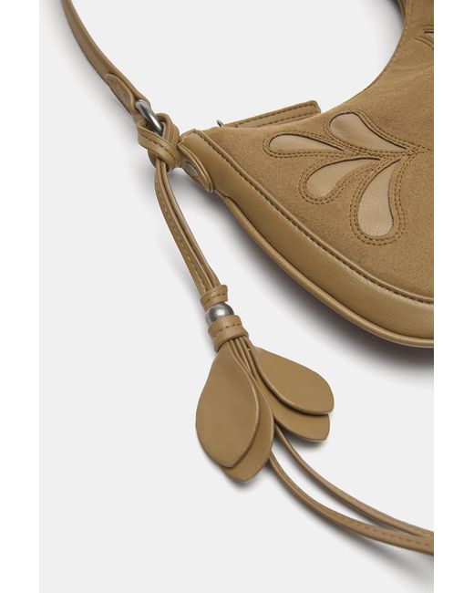 Pull&Bear White Embellished Shoulder Bag