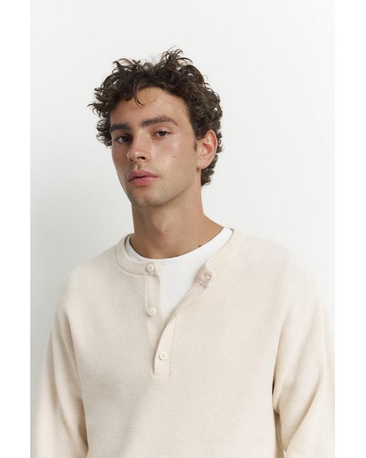 Pull Col Tunisien Pull&Bear pour homme en coloris Natural