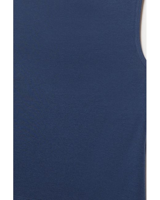 Pull&Bear Tanktop Met Boothals in het Blue
