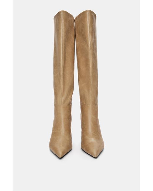 Pull&Bear White Hohe Absatzstiefel