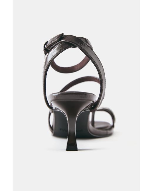 Pull&Bear Brown Heeled Sandals With Strap Detail