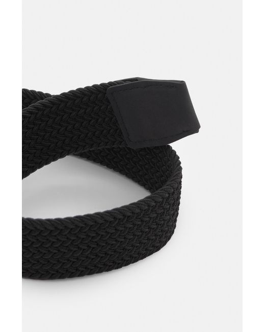 Pull&Bear Black Braided Belt for men