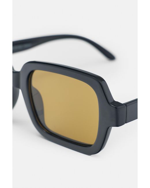 Pull&Bear Black Square Resin Sunglasses