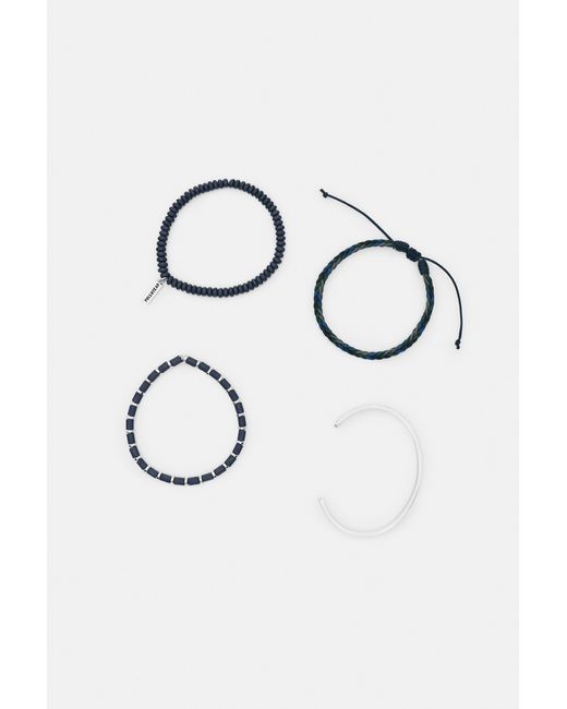 Pull&Bear Pack Mit 4 Perlenarmbändern in Blue für Herren