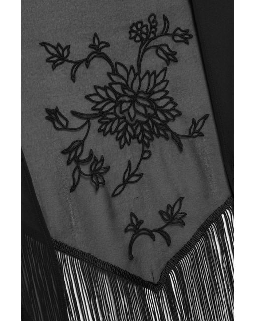 Sciarpa Ricamata di Pull&Bear in Black