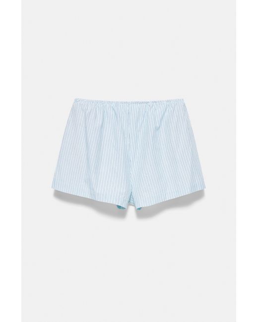 Pull&Bear Gestreepte Pyjamalook Short in het Blue
