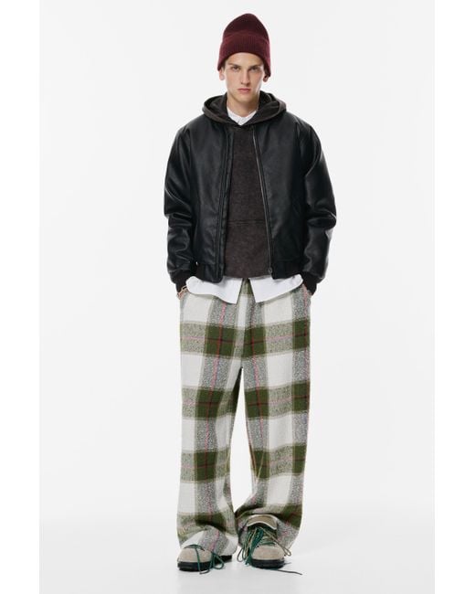 Pull&Bear Bomberjacke Aus Kunstleder in Black für Herren