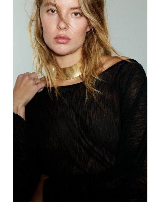 Ras-De-Cou Large Lisse Pull&Bear en coloris Metallic