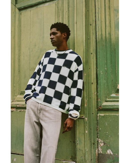 Pull&Bear Gray Stwd Checked Jumper for men